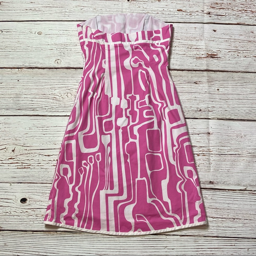 Tibi Pink and White Strapless Dress Sz 4, Perfect for Barbie Premiere! - Picture 11 of 15
